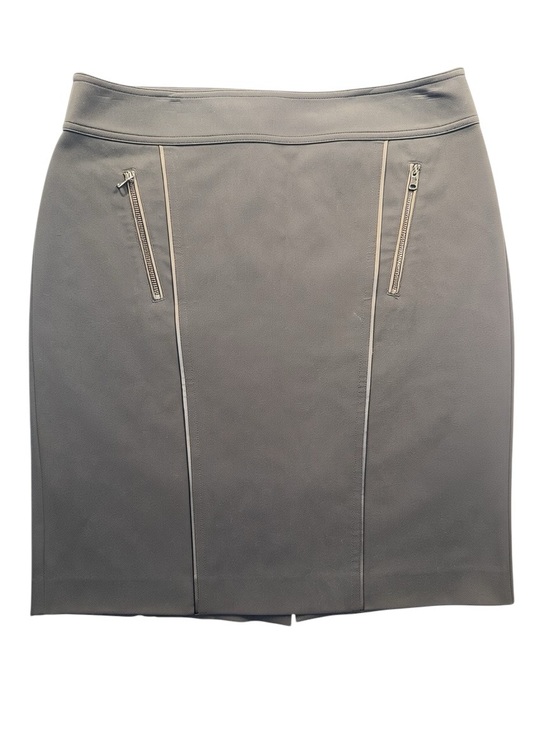 Ann Taylor Dresses & Skirts - Ann Taylor Size 12 Grey Cotton Pencil Skirt Front Zip Clubwear Work Attire